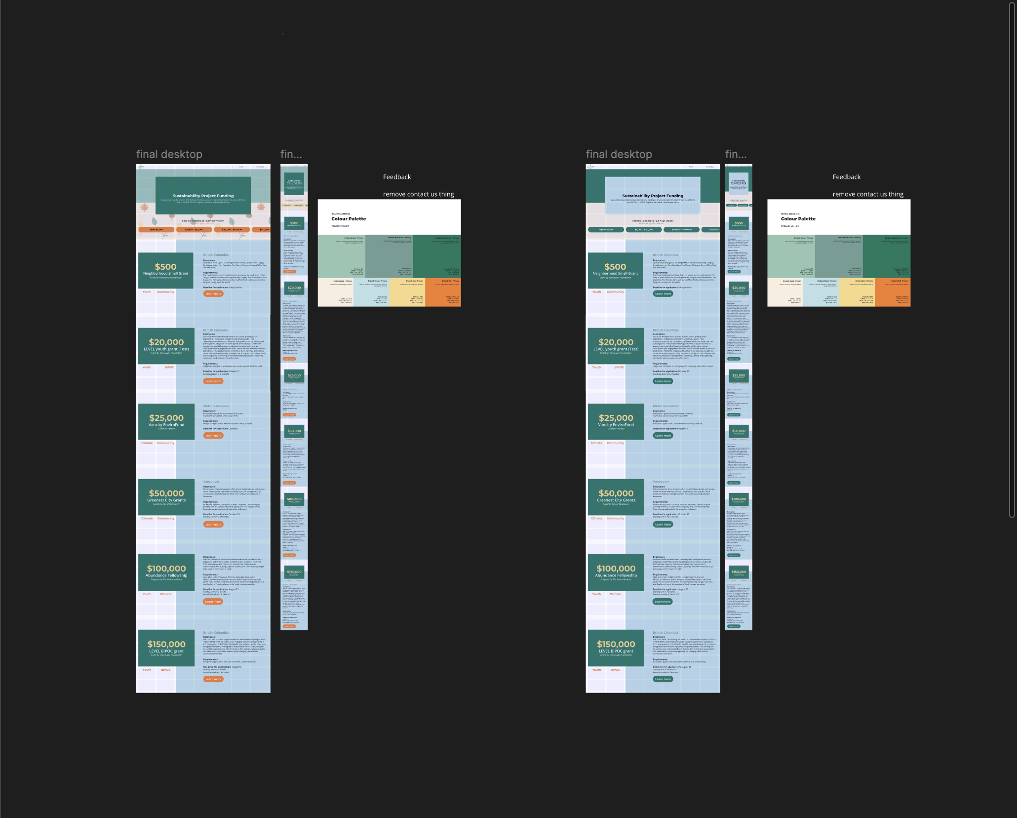Final Figma Prototype on Figma considereing the color palettes