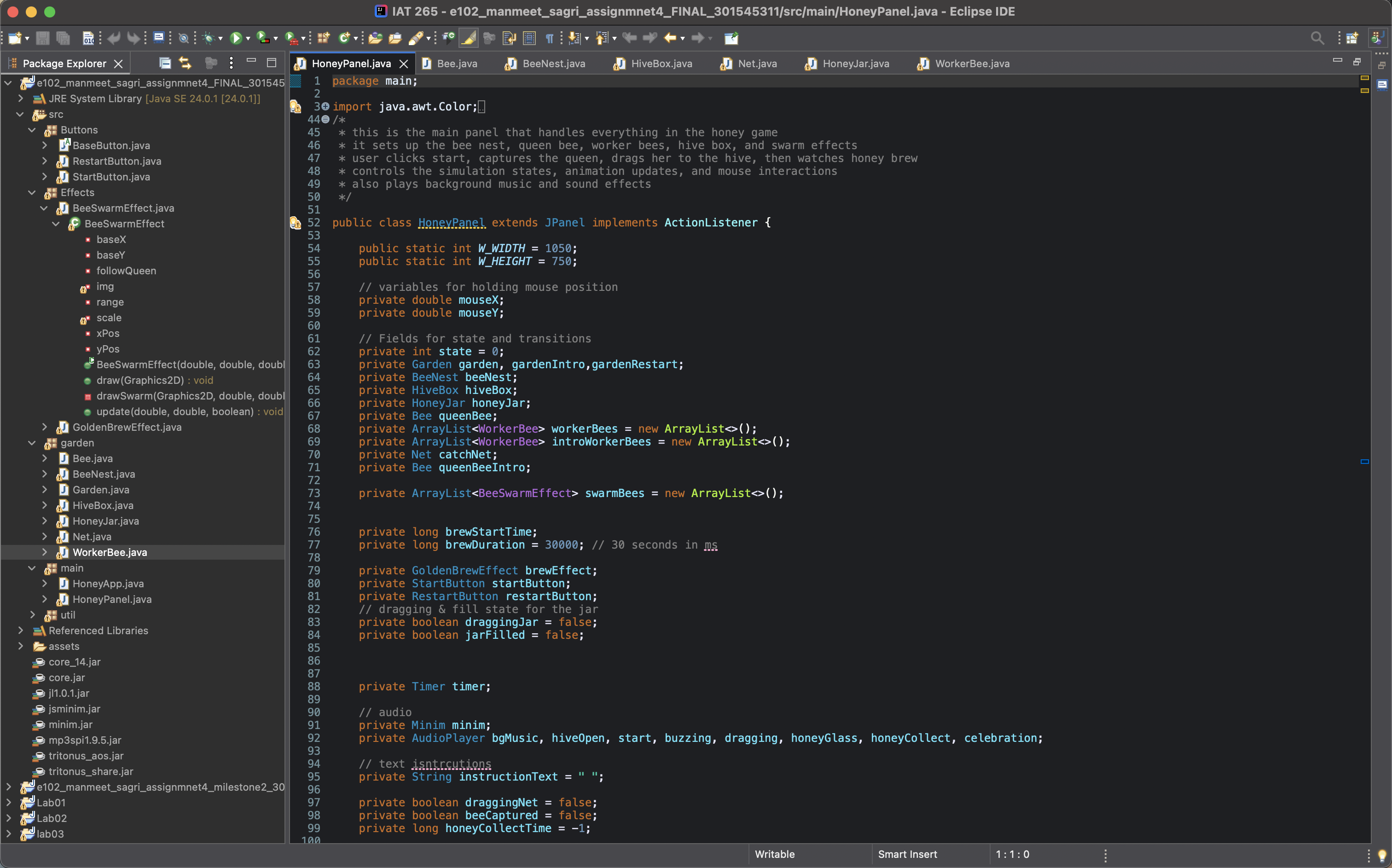 Code Structure of the simulation