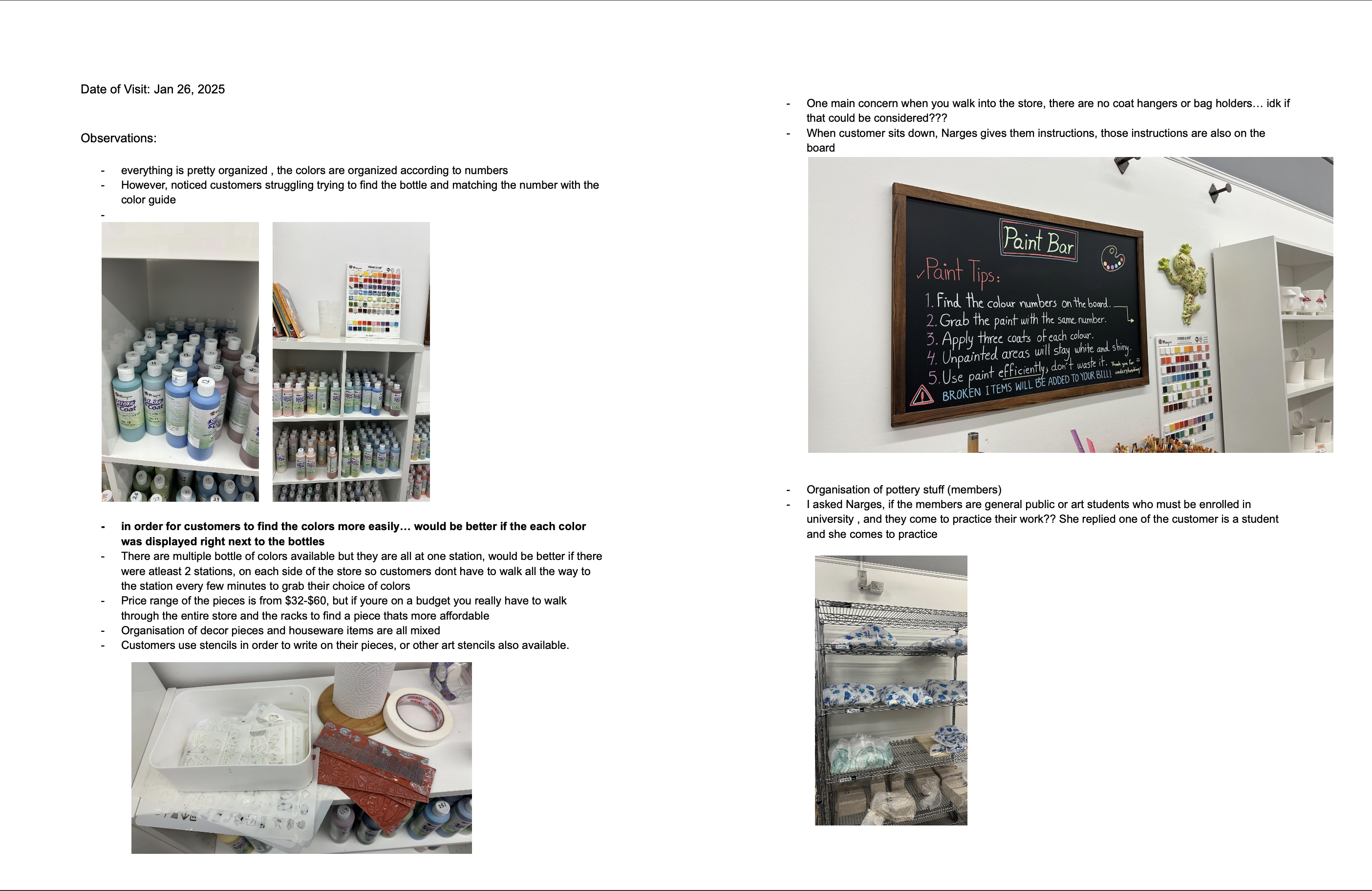 Field notes from Palette Art Studio visit